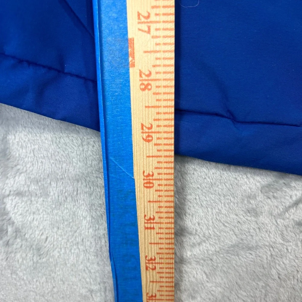 The North Face Rain Jacket Mens Large Blue Good Gore-Tex Packable Hood Full Zip
